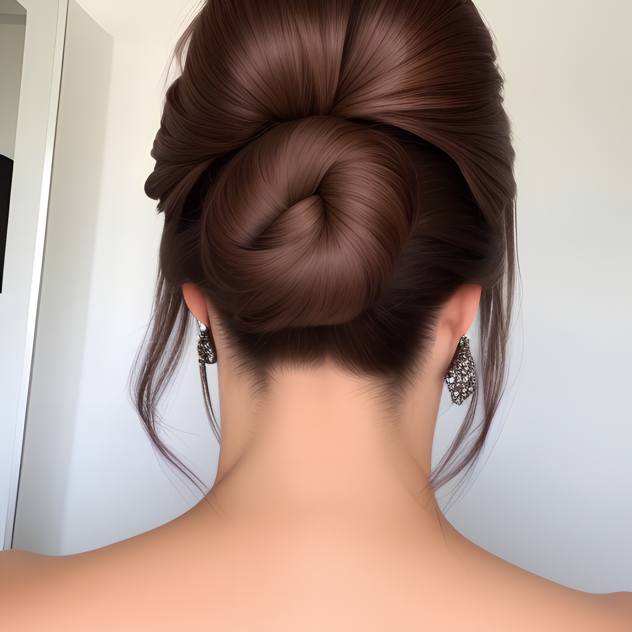 hair bun hot woman