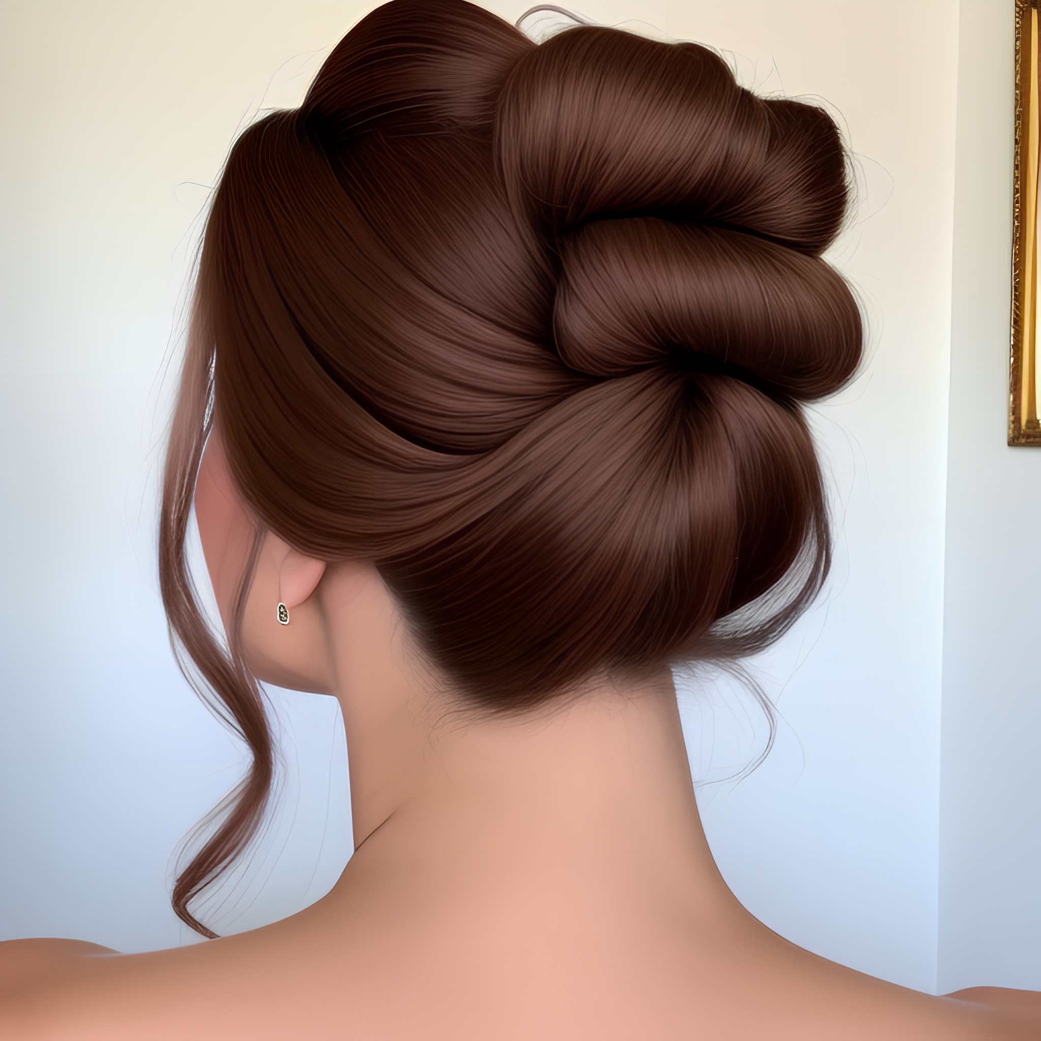 60s years old hair bun sexy woma