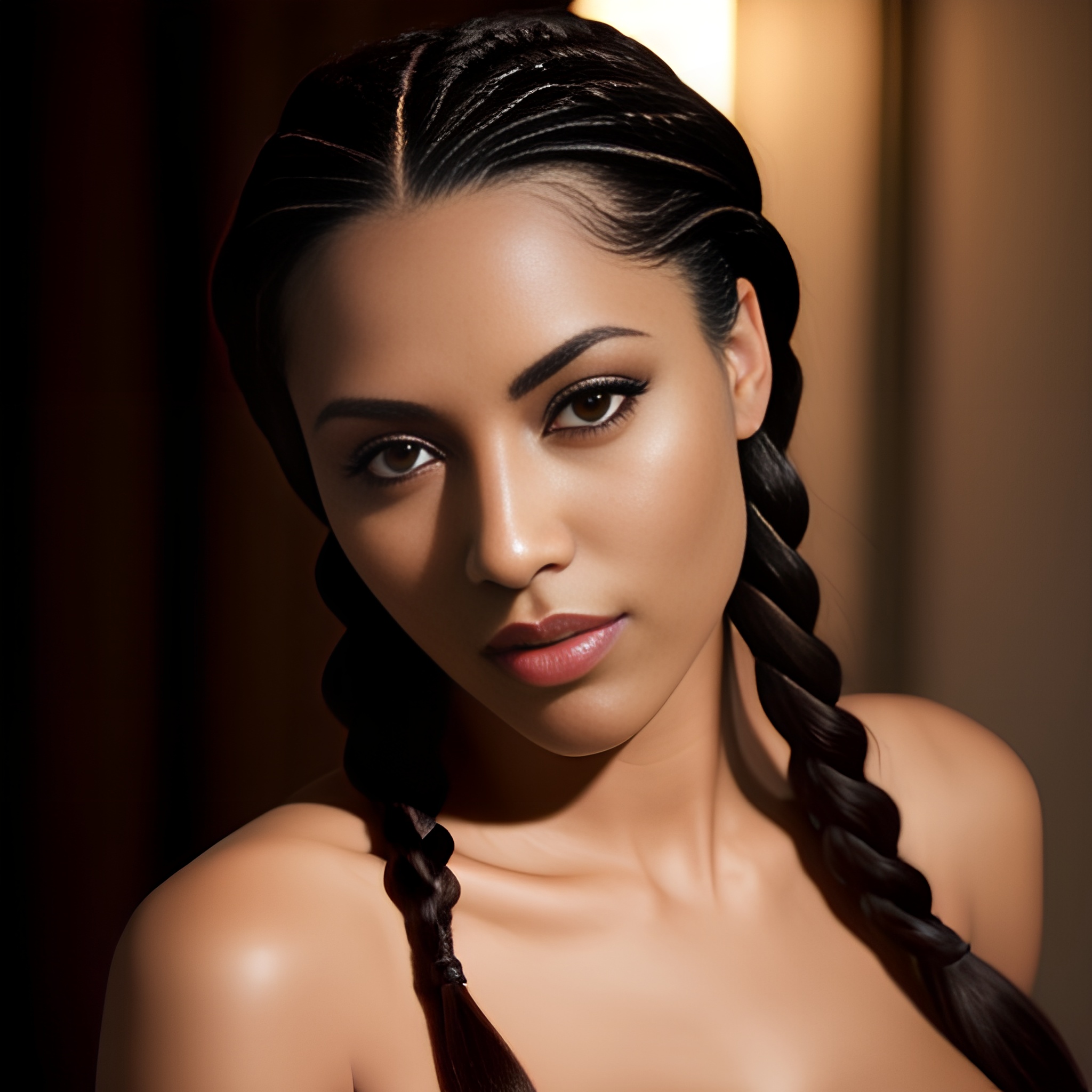 braided sexy woman