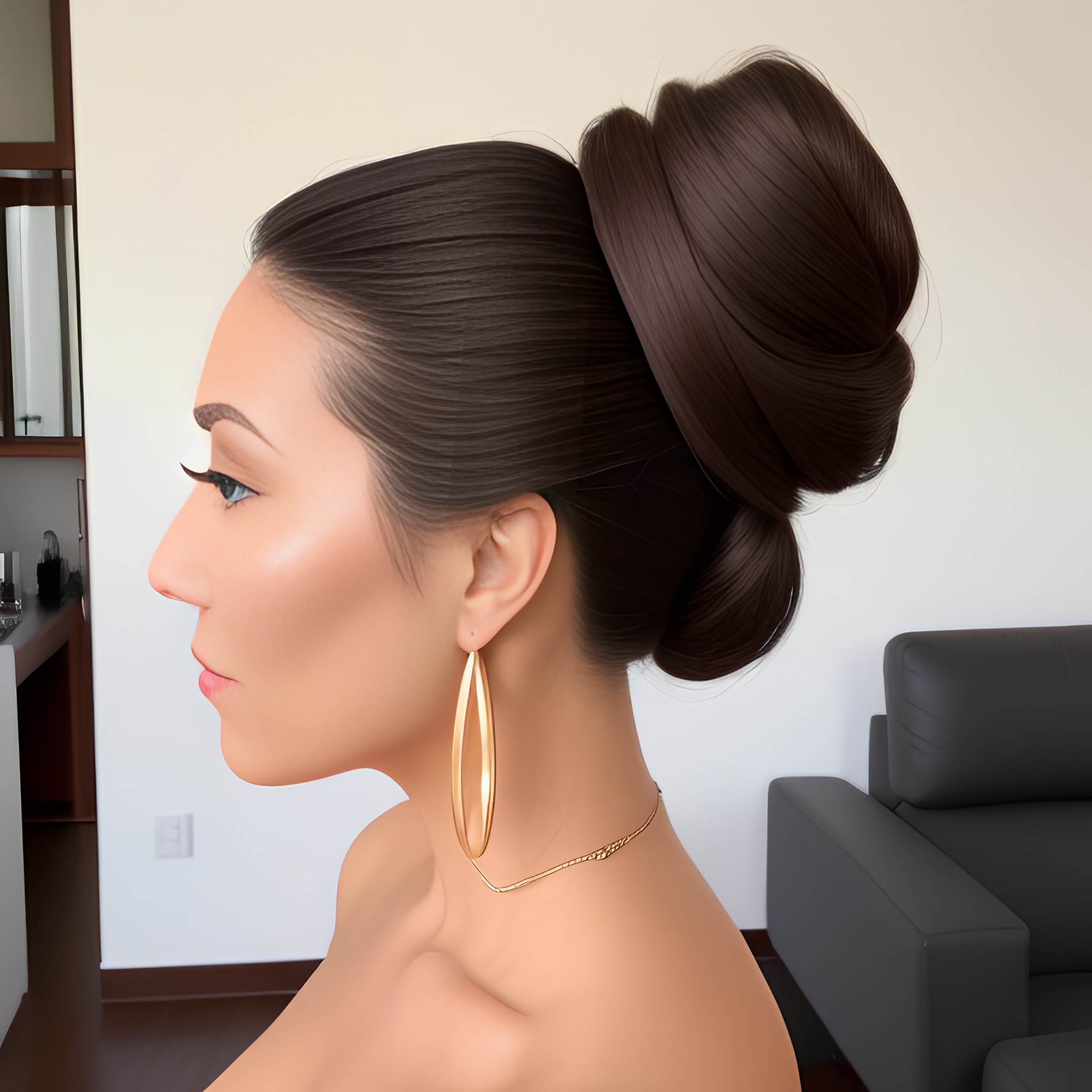 hair bun babe